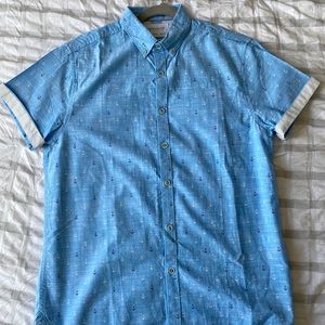 Anchor Short Sleeve Button Up, Accent Sleeve